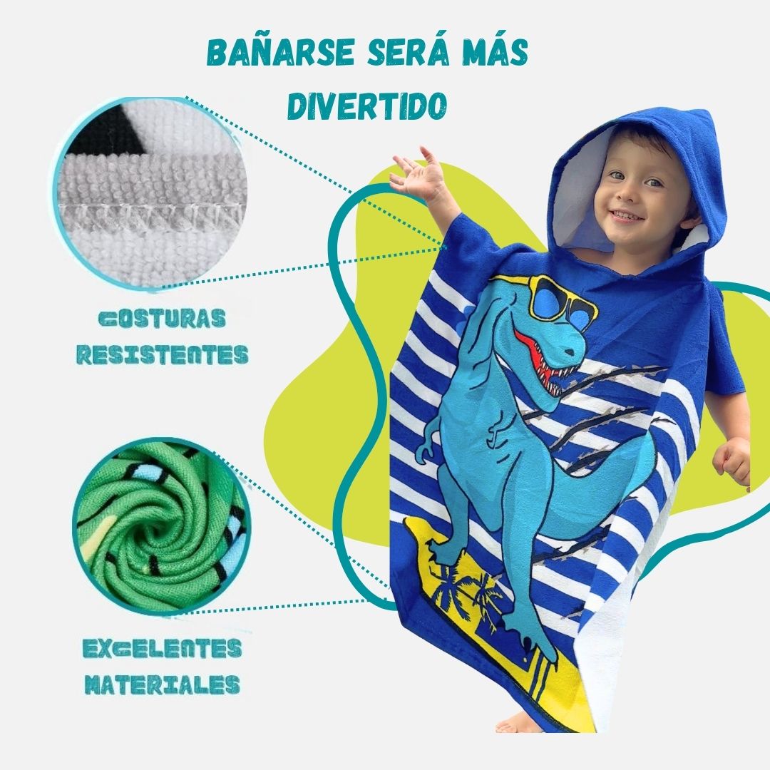 Toalla Divertida Con Capucha Para Niños